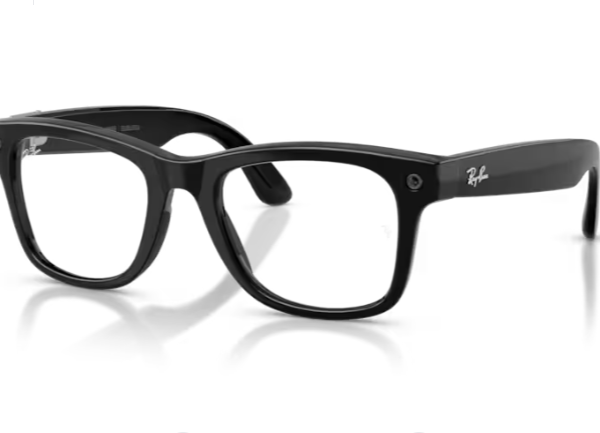 RAY BAN META 0RW4011  Wayfarer SHINY BLACK TRS GREEN