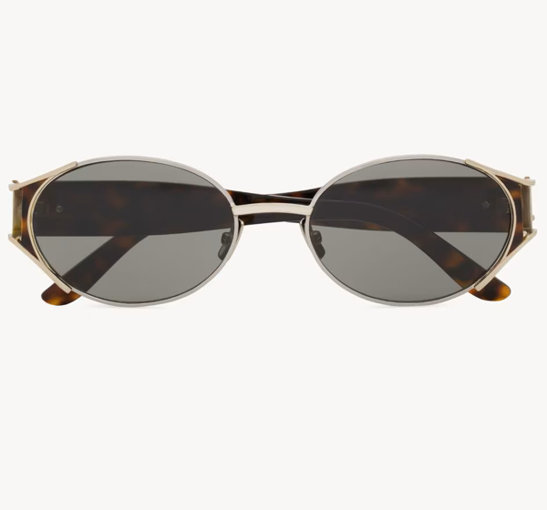 Saint Laurent M919  SILVER AND DARK HAVANA
