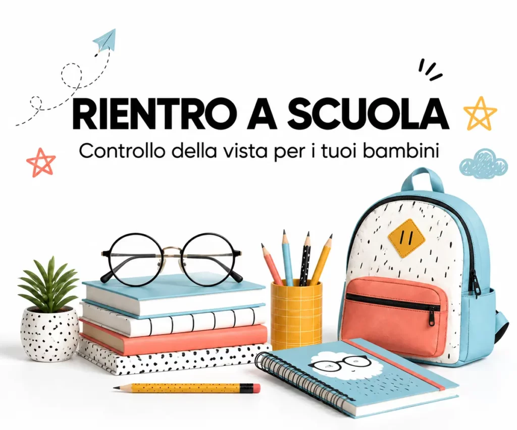 Controllo vista bambini a Rieti prima del rientro a scuola